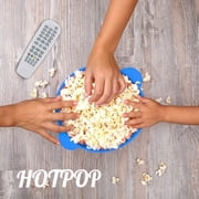 HotPop Microwave Popcorn Popper | Collapsible Silicone Popcorn Maker | BPA-Free | Color: Light Blue