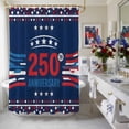 thumbnail image 4 of Shower Curtain, 36" x 72", USA 250th Anniversary Polka Dots Star Independence Day Navy BlueWaterproof Bathroom Curtain Washable Shower Curtain Set with 12 Hooks, 4 of 9