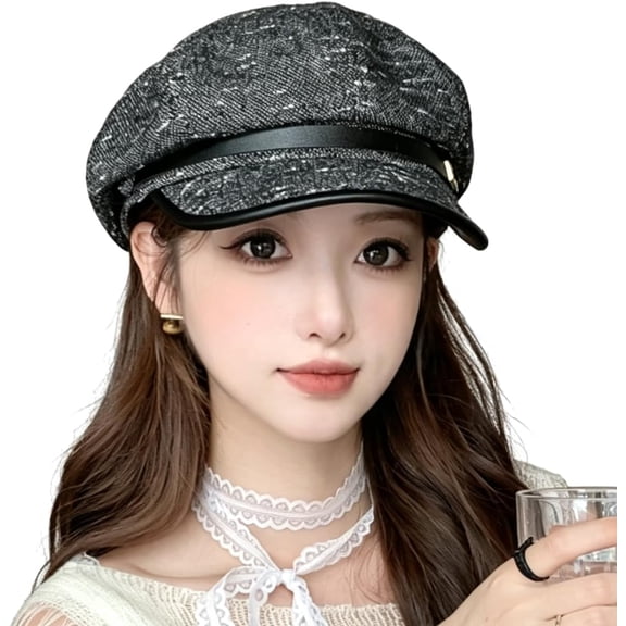 Beret Hats for Women Vintage Painter Hats with Belt Newsboy Cap