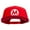 Red, variant on Mario Luigi Wario Waluigi Symbol Embroidered 6 Panel High Profile Structured Snapback - Kelly OSFM