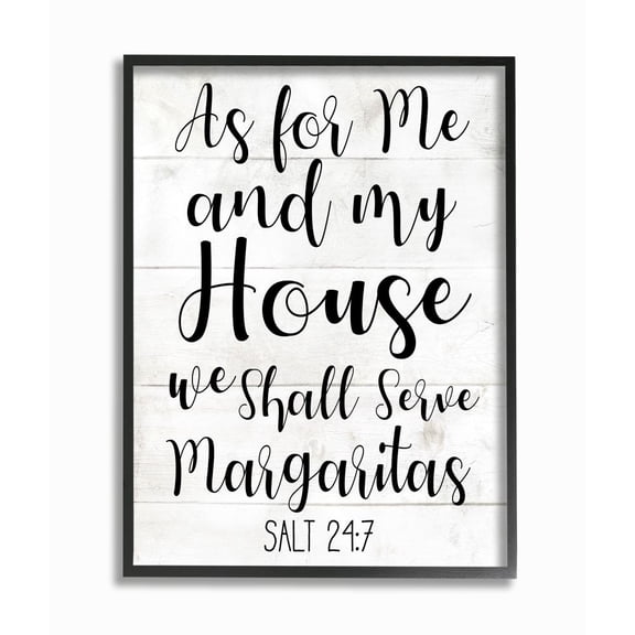 Stupell Industries Cottage My House Serves Margaritas Black Framed Giclee Art, 11 x 14, by Lil' Rue