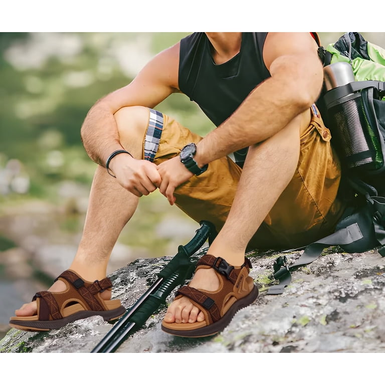 ONCAI Men's Hiking Sandals Arch Support Walking Sandals for Men