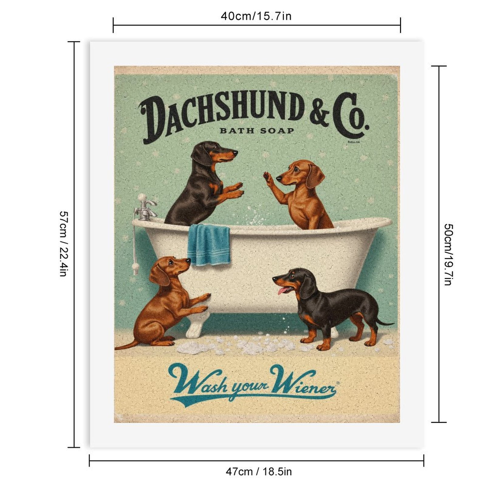 Paint by Numbers Kit for Adults, Dachshund Bath Time Fun Paint by Numbers, Easy Paint by Numbers Kit for Adults Beginner, DIY Adult Paint by Number Kits on Canvas, 12x16in Home Decor