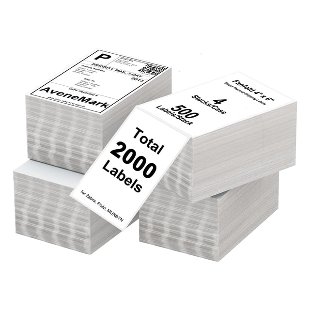 Etiquetas térmicas directas AveneMark 4x6 2000 para Zebra