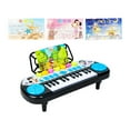 thumbnail image 4 of Piano electrónico multifuncional de 24 teclas para niños de 3, 4, 5 y 6 años. Azul, 4 of 9