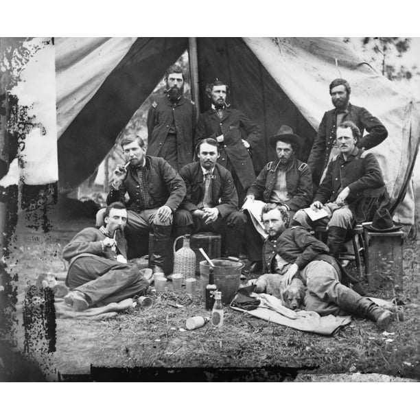 Civil War Custer 1862 Nthe Staff Of General Fitz-John Porter Reclining ...