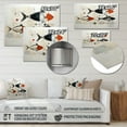 thumbnail image 4 of Designart "Minimalist Marine Fishing" Animals Metal Wall Decor, 4 of 5