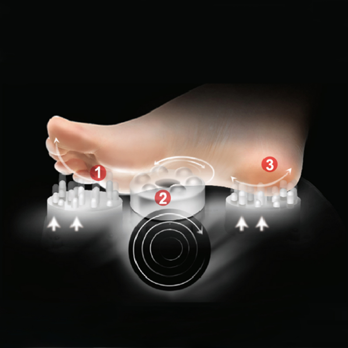 Shiatsu Foot Massager with Heat - Black, 3-in-1 Air Pressure Acupuncture & Kneading for Instep & Sole Reflexology Foot Massager