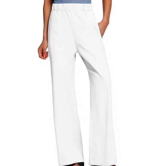 CAIXIA Loose Fit Wide Leg Pants Woman High Waisted Flowy Comfy Palazzo Pants for Women Work Trousers Spring Fashion