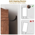 thumbnail image 7 of Huisuilinss Shoe Cabinet With 3 Flip Drawer,Rattan Shoe Organizer Cabinet,Slim Wood Hidden Shoe Rack,Freestanding Shoe Storage Cabinet With 4 Open Shelves,Metal Legs For Entryway Hallway Living Room, 7 of 7
