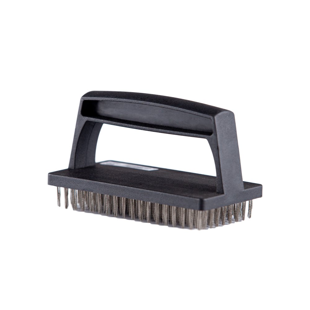 Expert Grill Steel Fiber Scrub Brush with Handle, 4.72" x 2.95