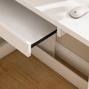 Corner L-Shaped Computer Desk With Glass Cabinets & Built-in LED Lights, USB Charging Ports & Keyboard Tray, Wooden Desk With Hutch And Drawers For Home&office.