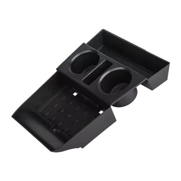 Bandeja organizadora de almacenamiento para reposabrazos central para Santa Fe MX5, plástico negro, compartimento portavasos en la consola del coche, diseño compacto