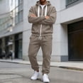 thumbnail image 4 of LEKWK Tracksuit Men 2 Piece Sweatsuits Zip Up Hoodie Sweatshirt and Jogger Sweatpants with Pockets Fall Winter Athletic Gym Running Activewear, 4 of 8