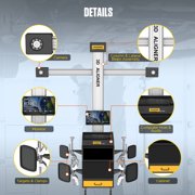 Autool XC505 3D Wheel Alignment Machine, Wheel Alignment & Balancing System with Voice Guidance, Car Model Database, Precise Positioning, Multilingual