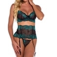 thumbnail image 2 of Ropa interior de encaje sexy de moda para mujer Traje de tres piezas Ropa interior íntima Ropa de dormir Fridja  nalpqowj10243, 2 of 9