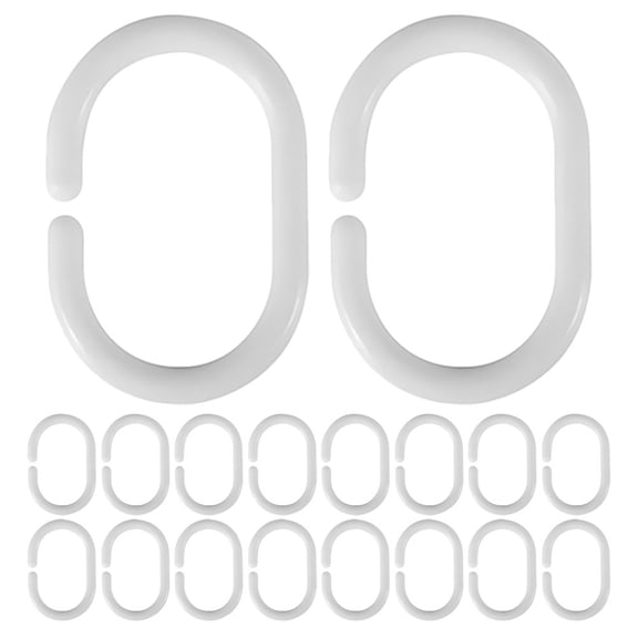 ETEREAUTY 48pcs Large Shower Curtain Rings for Household Curtain Hanging