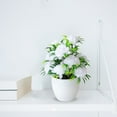 thumbnail image 4 of 12 Headed Chrysanthemum Potted Green Floral Arrangement Desktop For Home Centerpiece Wedding Details Fall Flowers Outdoor Flower Arrangements in Vase Wall Flowers Bouquet Holder for Flowers Winter, 4 of 5