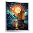 thumbnail image 2 of Designart "Dreams Sailboat Seafaring wall art I" Nautical & Beach Floater Framed Wall Decor, 2 of 7