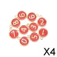 thumbnail image 1 of 2x10pcs 0-9 Número de esmalte Pendants Joyas de bricolaje haciendo accesorio decorativo de superficie lisa 4 piezas, 1 of 10