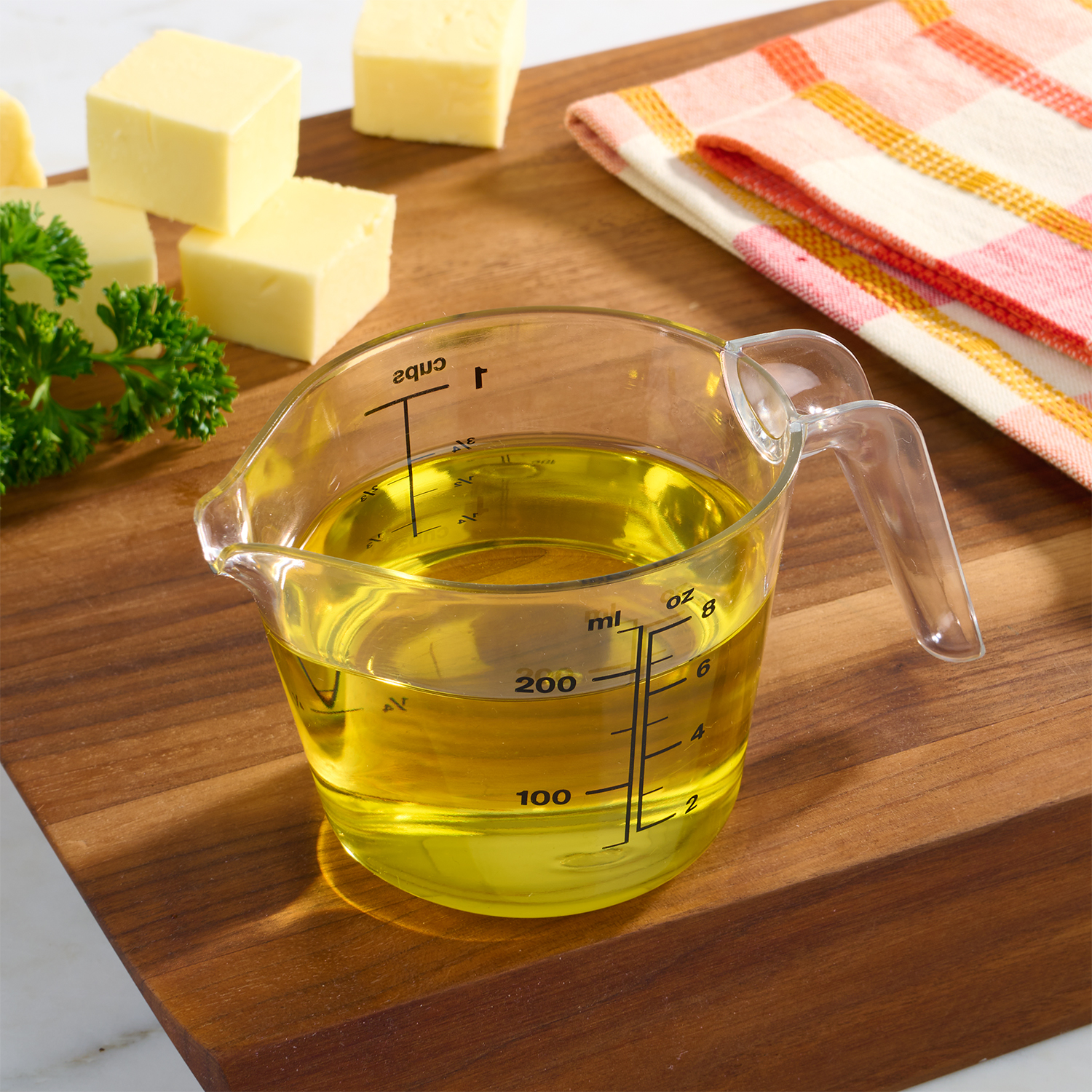 Mainstays 1 Cup Plastic Measuring Cup, Clear, 4-Pack photo 7