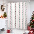 thumbnail image 4 of Christmas Shower Curtains for Bathroom, Simple Xmas Abstract Red Green Dots Stripes Waterproof Fabric Shower Curtain, Decorative Bathroom Curtain for Bathtub, 72"x84", No Hooks Included, 4 of 9