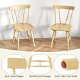 thumbnail image 7 of Giantex Set of 2 Windsor Chairs w/ Solid Rubber Wood Frame, Windsor Style Armless Chairs, Natural, 7 of 7