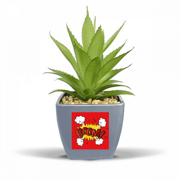 Boom Clouds Gas Exclamation Fake Pineapple Flower Pot Vase Mini Decor