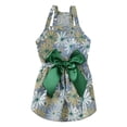 thumbnail image 2 of Walbest Summer Floral Dog Dress Girl Fancy Puppy Clothes Cute Flower Princess Skirt with Bowknot Dresses for Small Medium Large Dogs Cats Yorkies Chihuahua Pomeranian (Cyan, S), 2 of 7