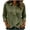 Army Green, variant on Women's Asymmetrical Button Placket Tops Lightweight Thin Collared Solid Color Cotton Blouses Relaxed Dressy Casual 3/4 Sleeve Shirts S