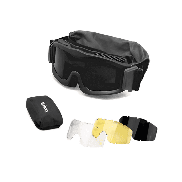 Goggle Estilo Militar Táctico Lentes Gotcha Policia Careta Gafas Belug Negro