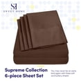 thumbnail image 2 of Juego de sábanas Sweet Home Collection 1500 Supreme Queen Brown, 2 of 7