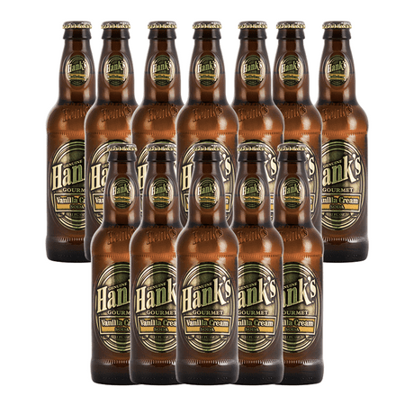 Hank's Genuine Gourmet Vanilla Cream Soda, 12 fl oz Bottles – Premium Craft Soda with Rich, Robust Flavor, Pack of 12