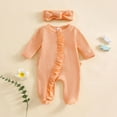 thumbnail image 2 of WUANDIXFA Baby Girls Cactus Footies Zip Up Onesie Romper (Orange, 6-12 Months), 2 of 5