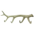 thumbnail image 5 of Zeckos Natural Painted Cast Iron Deer Antler Wall Hook Rack 4 Hooks, 5 of 7