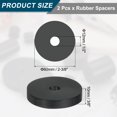 thumbnail image 2 of 2Pack Thick Rubber Spacer, 2-3/8 Inch OD x 1/2 Inch ID x 3/8 Inch Thickness, 2 of 6