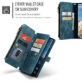 thumbnail image 3 of CaseMe Case for Google Pixel 11 Pro XL Wallet Case for Women Men, Fashion Durable PU Leather Magnetic Flip Lanyard Strap Wristlet 10-Card Holder Zipper Wallet Phone Case,Blue, 3 of 8