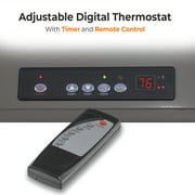 Comfort Zone 10,000W Digital Ceiling Mount Space Heater with Remote, 240v, Grey