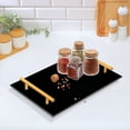thumbnail image 5 of Iauyy Modern Square Bathroom Tray with Handles - Acrylic & Aluminum Alloy Vanity Countertop Organizer ，Background-black, 5 of 7