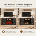 thumbnail image 5 of LEGAHOME 2-in-1 Multifunctional Fireplace TV Stand with 30" Removable Electric Fireplace for 70" TVs, 63" Farmhouse Electric Entertainment Center with 2 Drawers, Black, 5 of 10