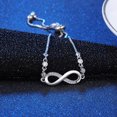 thumbnail image 2 of Pulsera Infinito Zefei Wu Ajustable con Dije de Cristal Color Plata, 2 of 5