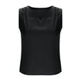 thumbnail image 5 of ZyeKqe Satin Tank Tops for Women V Neck Sleeveless Business Casual Top Blouses Shirts, 5 of 6