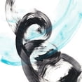thumbnail image 3 of Harper, Ethan 12x12 Black Modern Framed Museum Art Print Titled - Aqua Spiral II, 3 of 5