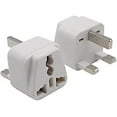 thumbnail image 1 of Uk Plug Adapter, 2 Pin European/us To 3 Pin Uk Plug Adaptor For Shaver/toothbrush/laptop, Eu To Uk Plug Adapter,usa To Uk Plug Adapter(2pcs-white), 1 of 5