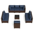 thumbnail image 6 of ELPOSUN Patio Furniture Set, Outdoor Patio Furniture Wicker Furniture Couch Set, 9 Pieces Outdoor Sectional Sofa, Patio Furniture Set, Outdoor Patio Set for Porch Furniture (Navy Blue), 6 of 7