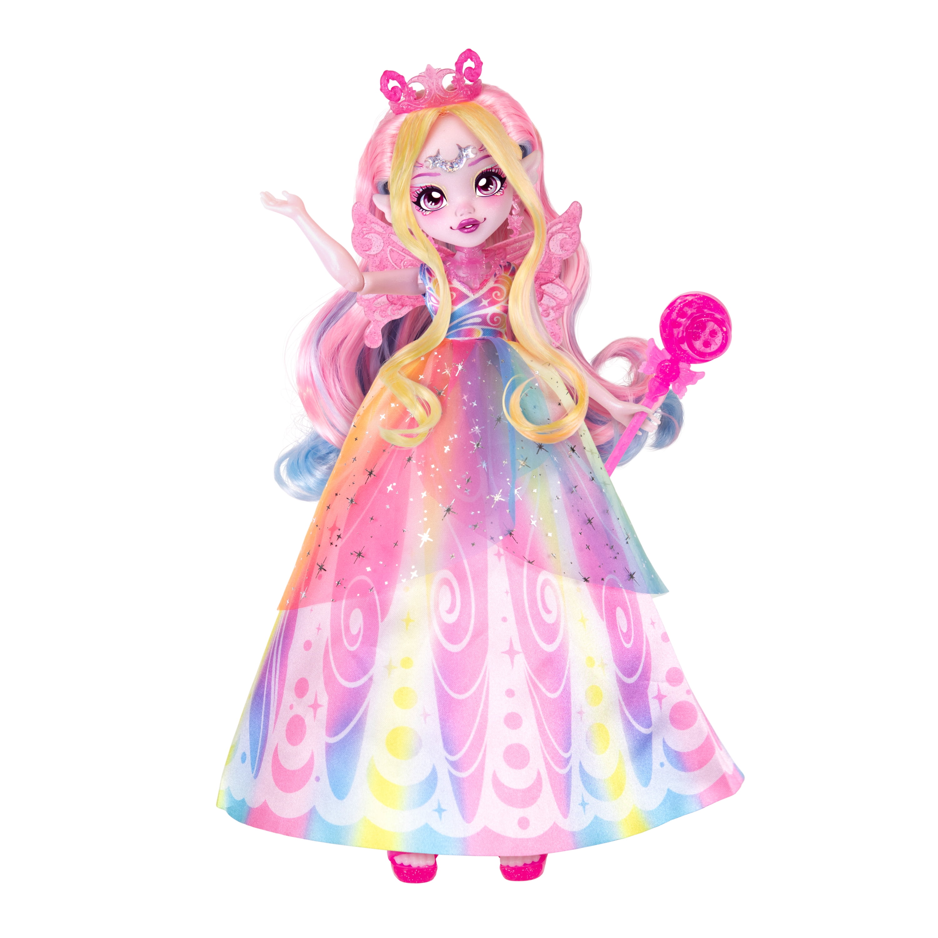 Magic Mixies Magic Mirror 10.5" Supreme Doll, Luna the Butterfly Pixie, 50+ Lights & Sounds, Ages 5+