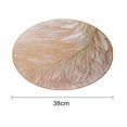 thumbnail image 5 of Guiexla Placemats PVC Table Mat Heat Resistant Round Dining Pad Feather Texture Protective Anti-Scalding Wear-Resistant Kitchen Accessories for Home Bar Dining Room, 5 of 8
