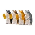 thumbnail image 2 of 4 Uds resina gato Animal modelo colección escultura artesanía escritorio decoración pastel Toppers para oficina fiesta cumpleaños regalo niños, 2 of 9