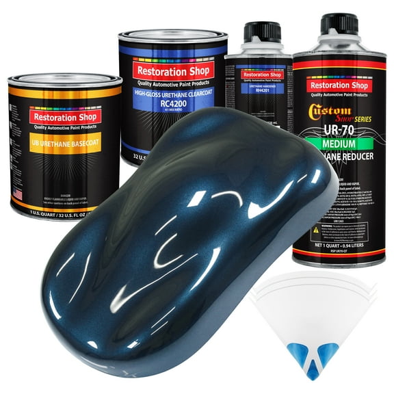 Moonlight Drive Blue Metallic Quart URETHANE BASECOAT CLEARCOAT Auto Paint Kit