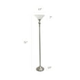 thumbnail image 3 of Elegant Designs 1 Light Torchiere Floor Lamp with Marbleized White Glass Shade, 3 of 8